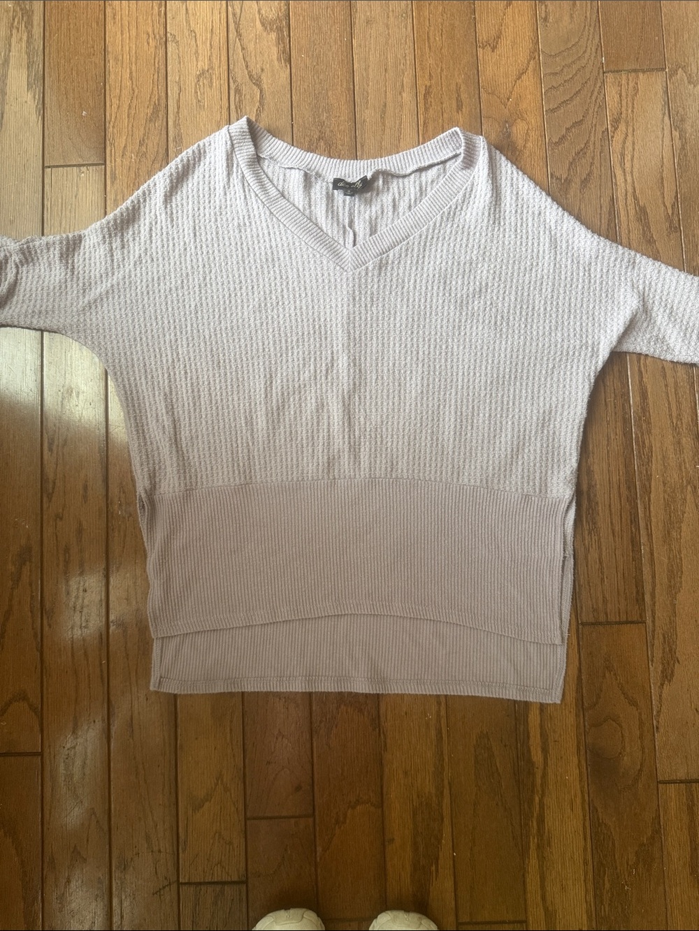 Light Gray V-Neck Women's Sweater